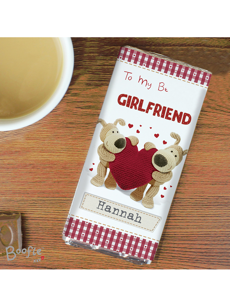 Personalised Boofle Shared Heart Milk Chocolate Bar