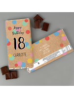 Personalised Birthday Colour Confetti Milk Chocolate Bar