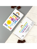 Personalised Rainbow Sunshine Milk Chocolate Bar