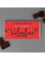 Personalised Be My Valentine Milk Chocolate Bar