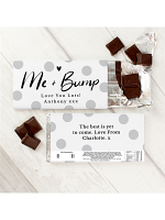 Personalised Me & Bump Design Milk Chocolate Bar
