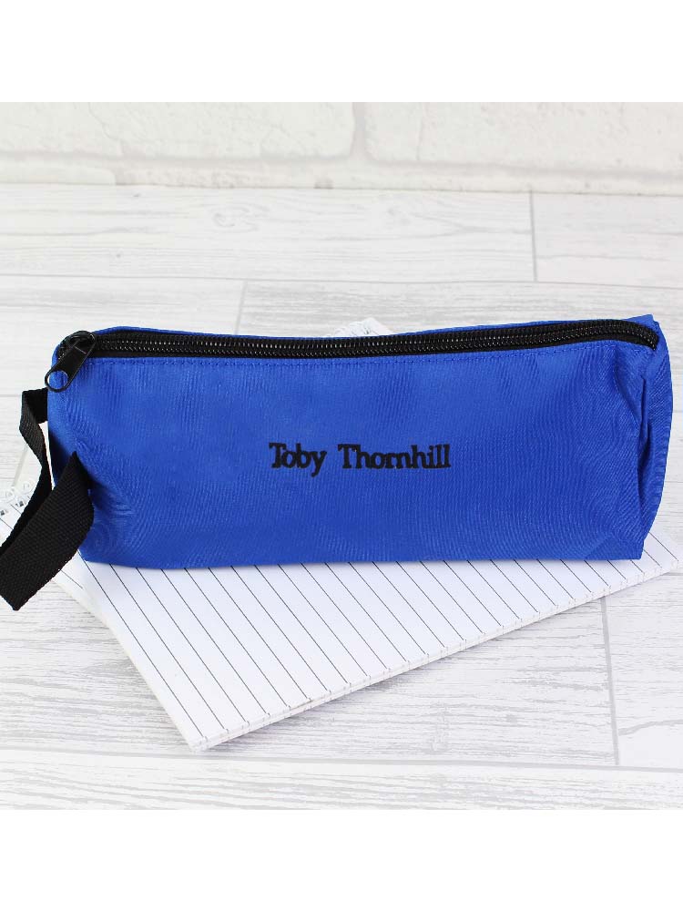 Personalised Blue Pencil Case