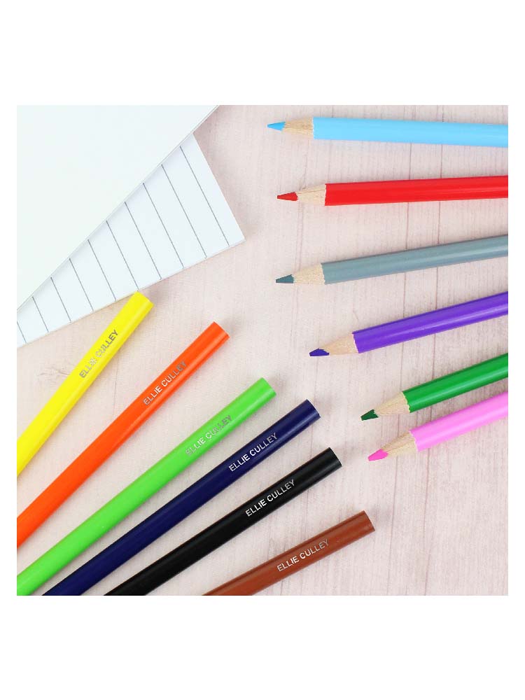 Personalised Pack of 12 Colouring Pencils