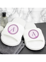 Personalised Butterfly Initial Velour Slippers