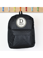 Personalised Star Name Black Backpack