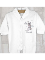 Personalised Baby Bunny Babygrow 0-3 months