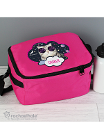 Personalised Rachael Hale Space Cat Pink Lunch Bag