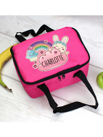 Personalised Cute Bunny Pink Lunch Bag