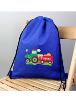 Personalised Tractor Blue Swim & Kit Bag