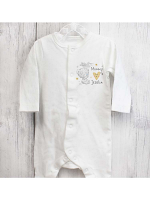 Personalised Tiny Tatty Teddy I Heart 0-3 Months Babygrow