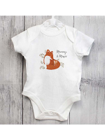 Personalised Mummy and Me Fox 0-3 Months Baby Vest