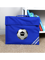 Personalised Football Blue Book Bag