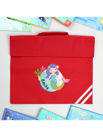 Personalised Mermaid Red Book Bag