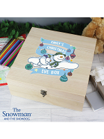 Personalised The Snowman and the Snowdog Large Wooden Christmas Eve Box