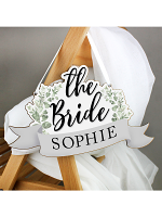 Personalised The Bride Wooden Hanging Decoration