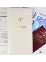 Personalised Gold Name Travel Document Holder