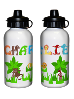 Personalised Blue Animal Alphabet Drinks Bottle