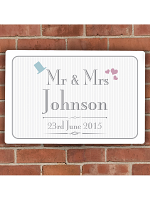 Personalised Decorative Wedding Mr & Mrs Plaque