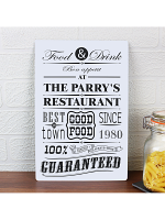 Personalised Food & Drink Restaurant Plaque