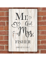 Personalised Mr & Mrs Metal Sign