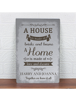 Personalised 'A House Is Made Of...' Metal Sign