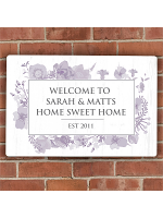 Personalised Soft Watercolour Metal Sign