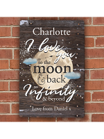 Personalised To the Moon & Infinity... Sign