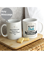 Personalised Best Dads Get Promoted to Mug
