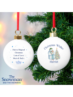 Personalised The Snowman and the Snowdog Friends Bauble