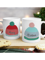 Personalised Woolly Hats Mug Set