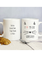 Personalised Cat Features Mug