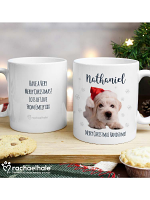 Personalised Rachael Hale Christmas Terrier Dog Mug