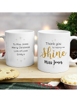 Personalised Shine Teacher Mug