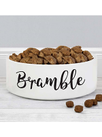 Personalised Any Name 14cm Medium White Pet Bowl