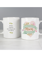 Personalised Floral Heart Mothers Day Mug