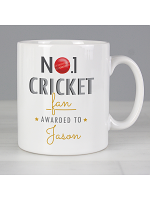 Personalised No.1 Cricket Fan Mug