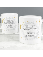 Personalised 'On Your First Christmas As' Mug Set