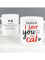 Personalised I Love You More Than The Cat Mug