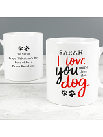 Personalised I Love You More Than The Dog Mug