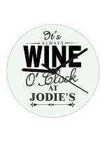 Personalised Wine O'Clock Clock