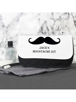 Personalised Moustache Men's Wash Bag