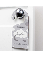 Personalised New Baby Moon & Stars Door Hanger