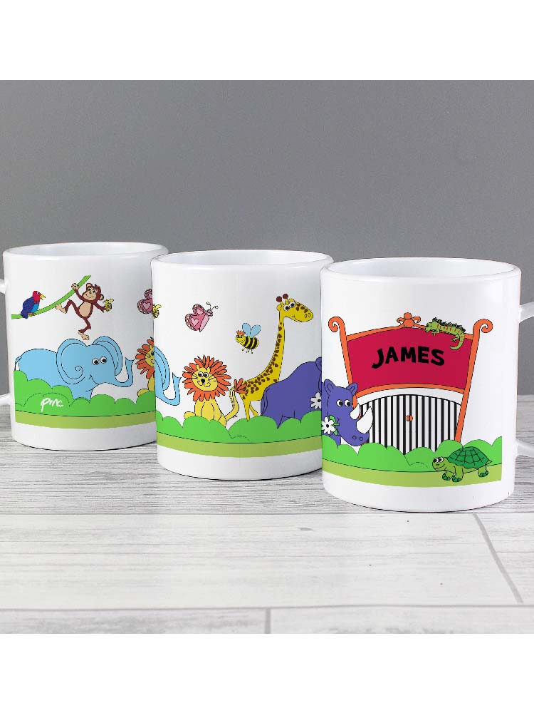 Personalised Zoo Plastic Mug