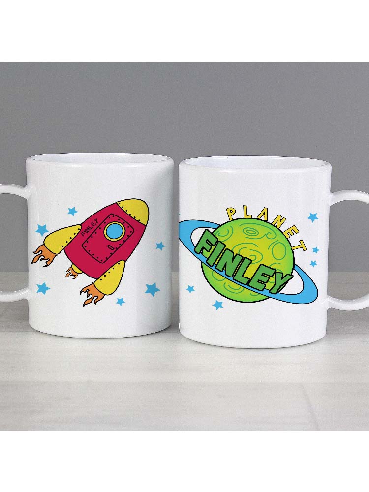 Personalised Space Plastic Mug