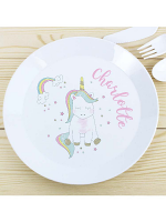 Personalised Baby Unicorn Plastic Plate