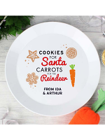 Personalised Cookies for Santa Christmas Eve Plastic Plate