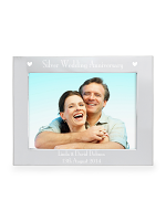 Personalised  Silver Anniversary 7"x5" Landscape Photo Frame