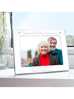 Personalised Diamond Anniversary 7x5 Landscape Photo Frame