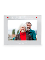 Personalised Silver 7x5 Ruby Anniversary Landscape Photo Frame