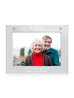 Personalised Silver 7x5 Golden Anniversary Landscape Photo Frame